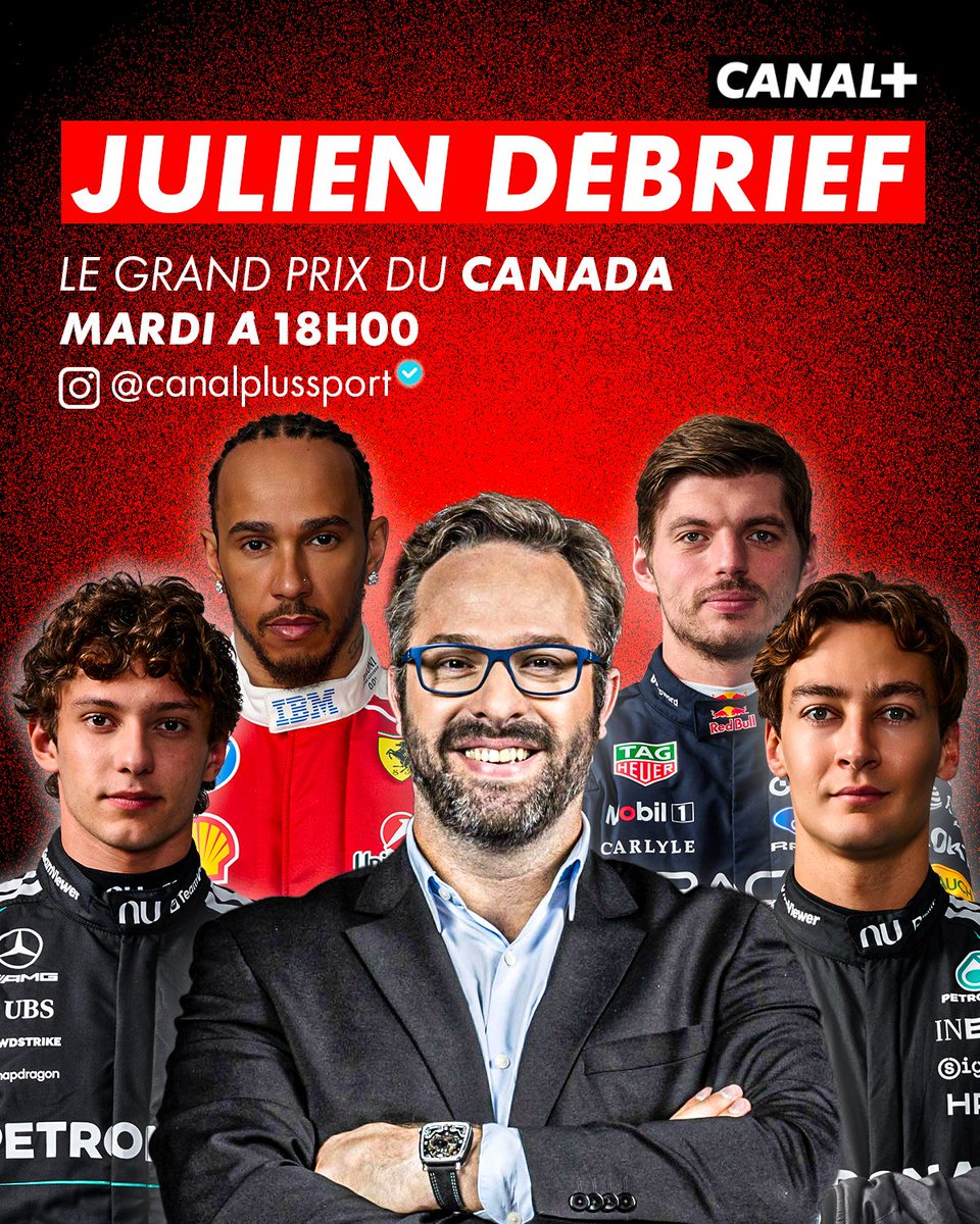 Julien_FEBREAU's tweet photo. 💥ALERTE DEBRIEF F1💥

Je vous retrouve CE MARDI dès 18h sur le compte Instagram @CanalplusSport pour debriefer ensemble ce week-end du Grand Prix du Canada !!

À vos réactions et commentaires en LIVE !!

#RDVau1erVirage #JulienDebrief #F1 https://t.co/sxVu3LAy9w