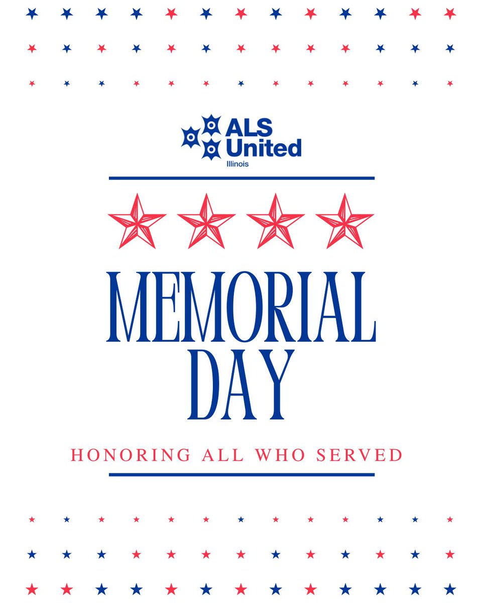 ALSUnitedIL's tweet photo. This Memorial Day, we honor and remember the brave individuals who made the ultimate sacrifice for our country. ❤️🤍💙 https://t.co/VjPzL7r22Z