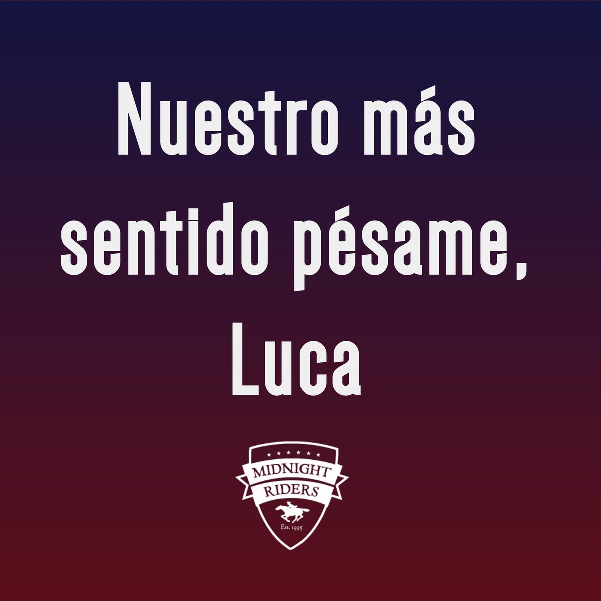 LosRiders95's tweet photo. Nuestro más sentido pésame, @luca_langoni
🦞⚽️❤️💙

#RidersOverHere #NERevs https://t.co/sbrlK5Rzul