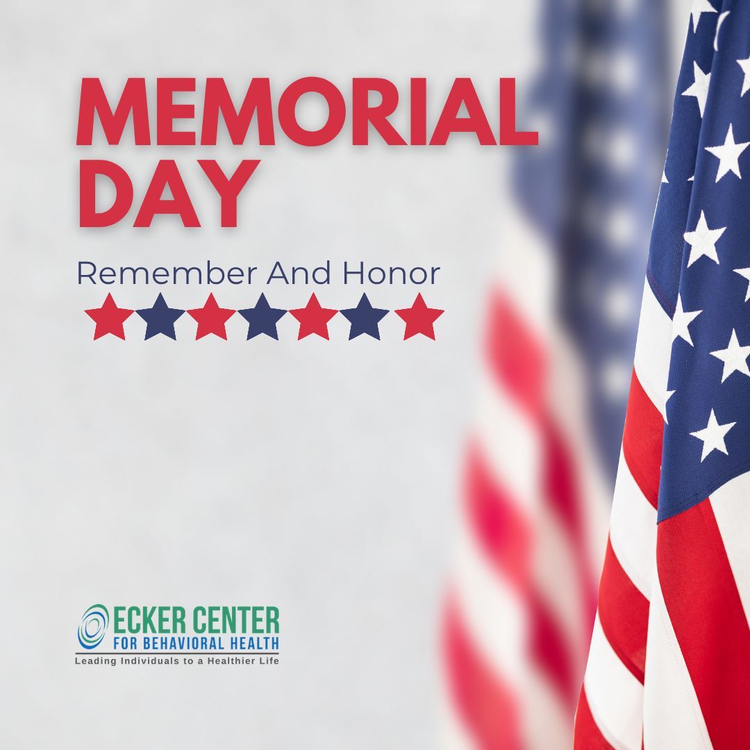 ecker_center's tweet photo. Today, we remember and honor the brave who made the ultimate sacrifice in service to our country. Their courage and dedication won't be forgotten. We are committed to supporting the behavioral health and well-being of all individuals, including our veterans and their families. https://t.co/c8Msr6woyo