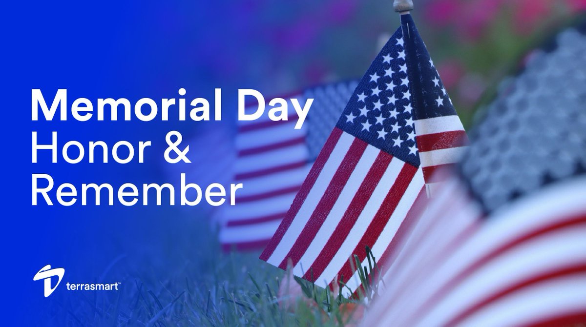 Terrasmart's tweet photo. On Memorial Day, we pause to honor and remember those who gave their lives in service to our country.

Their sacrifice is the reason we’re able to build the future we do today.

We extend our gratitude to those who served and to the families who carry their legacy forward. https://t.co/7VFTpmdD27