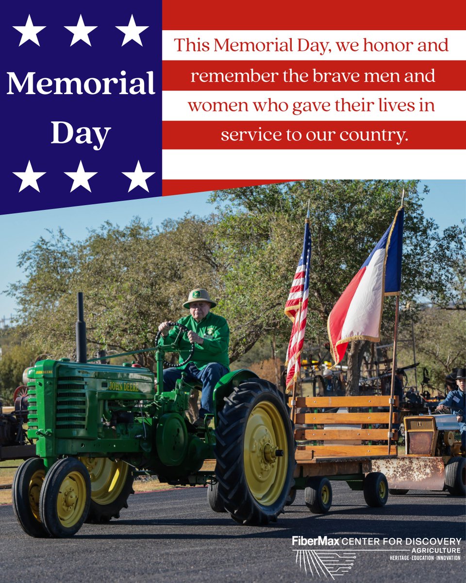 FiberMaxCenter's tweet photo. From rural communities to families across the nation, we pause this Memorial Day to remember and honor those who made the ultimate sacrifice for our freedom. Wishing everyone a safe and meaningful day of remembrance. https://t.co/WpXvf8UUpv