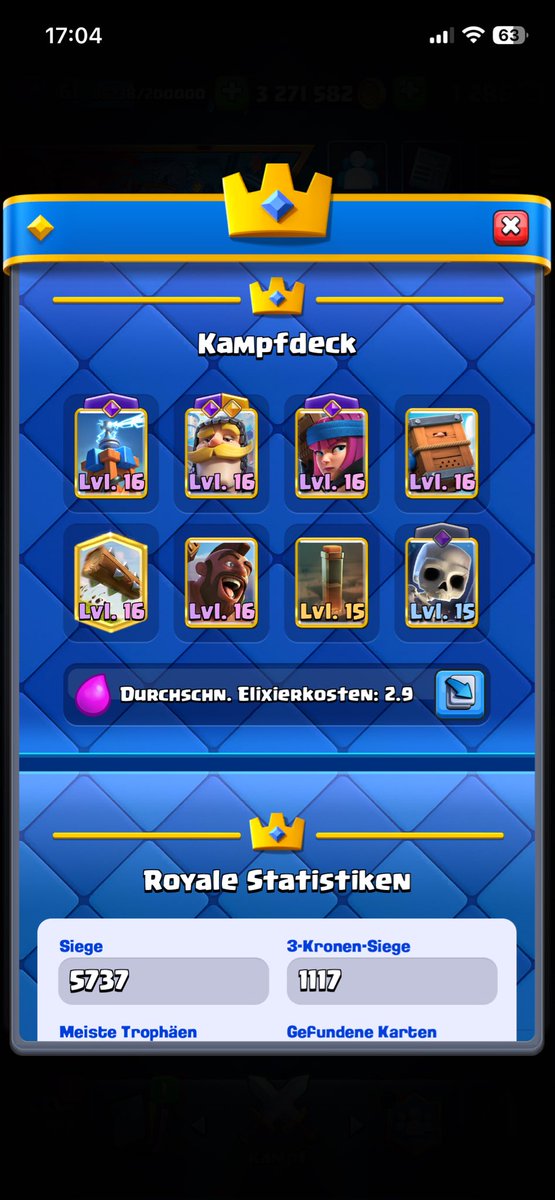 ACE_CGB's tweet photo. Solche Accounts sind nur möglich weil HS bei @ClashRoyale arbeiten.  

Und bevor einer was sagt, ich habe den den Hs gewonnen. Diese Accounts spielen nicht, sie setzen einfach nur. https://t.co/IHj6KABhbW