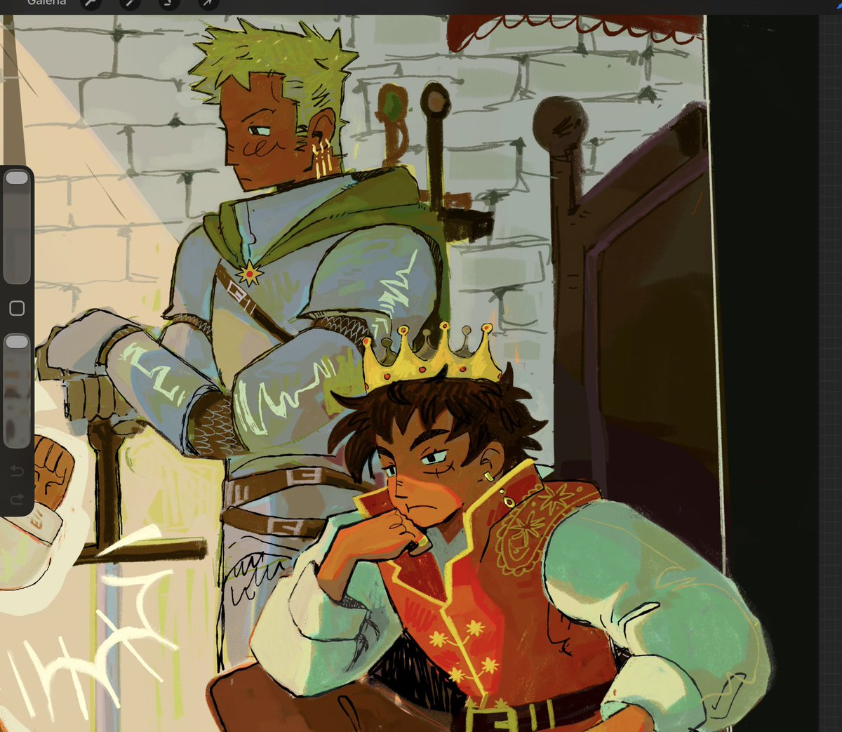 kalimero_jpg's tweet photo. It’s barely noticeable but I love drawing luffy’s reflection on zoro’s armor,,,,this gave me a cute idea https://t.co/RjYOnuZbIj