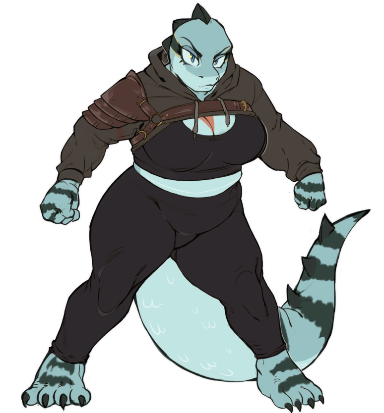 Turq24's tweet photo. @HorniBaguette throwing my lizard lady into da ring! https://t.co/jvcSYqynMY
