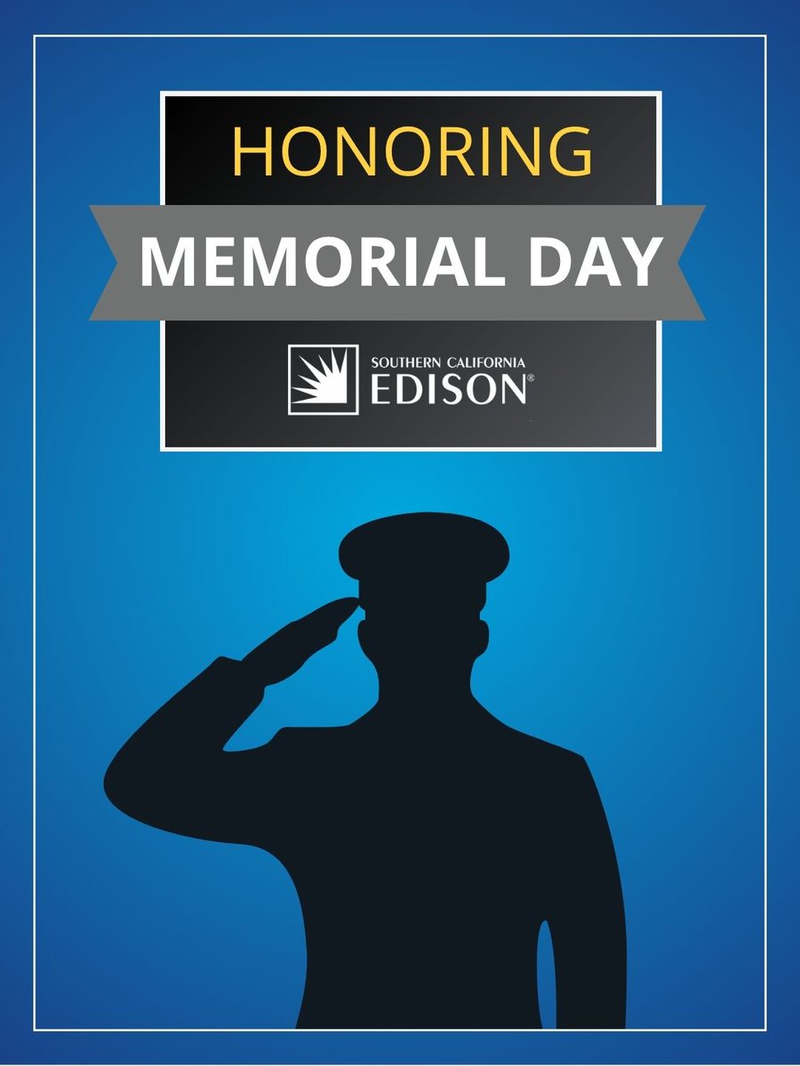 SCE's tweet photo. Honoring the heroes who made the ultimate sacrifice for our freedom this #MemorialDay. Their courage will never be forgotten. https://t.co/16FQaVFGR5