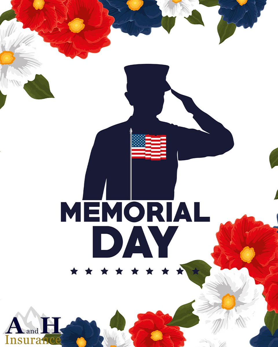 AandHInsurance's tweet photo. Memorial Day is a day to honor the brave men and women who gave their all for our freedom. Today, please take a moment to reflect, remember, and appreciate their sacrifices. Our offices are closed in celebration of the holiday. 🇺🇸 #MemorialDay #RememberAndHonor https://t.co/A2nHt0DraT