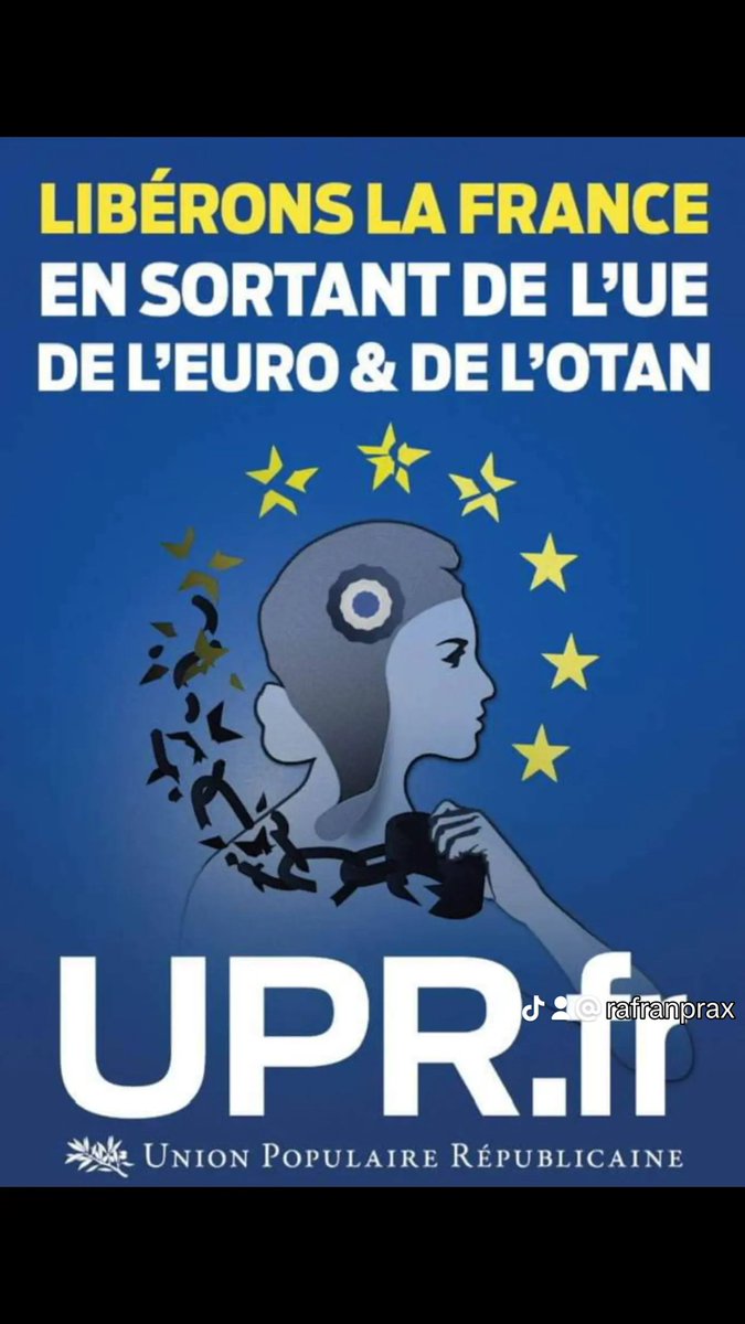 RafranPrax's tweet photo. @IdLibertes @davidlisnard @eciotti @MarionMarechal Il existe déjà et depuis bientôt 20 ans, un parti souverainiste et frexiteur :
#UPR @f_asselineau
Hélas, toute idée de #frexit est totalement censurée, par l'oligarchie et la CE.
Pourquoi un autre parti inutile, avec des européistes ?
Cela n'a aucun sens, et divisera encore plus. https://t.co/EbD5x3UUq0