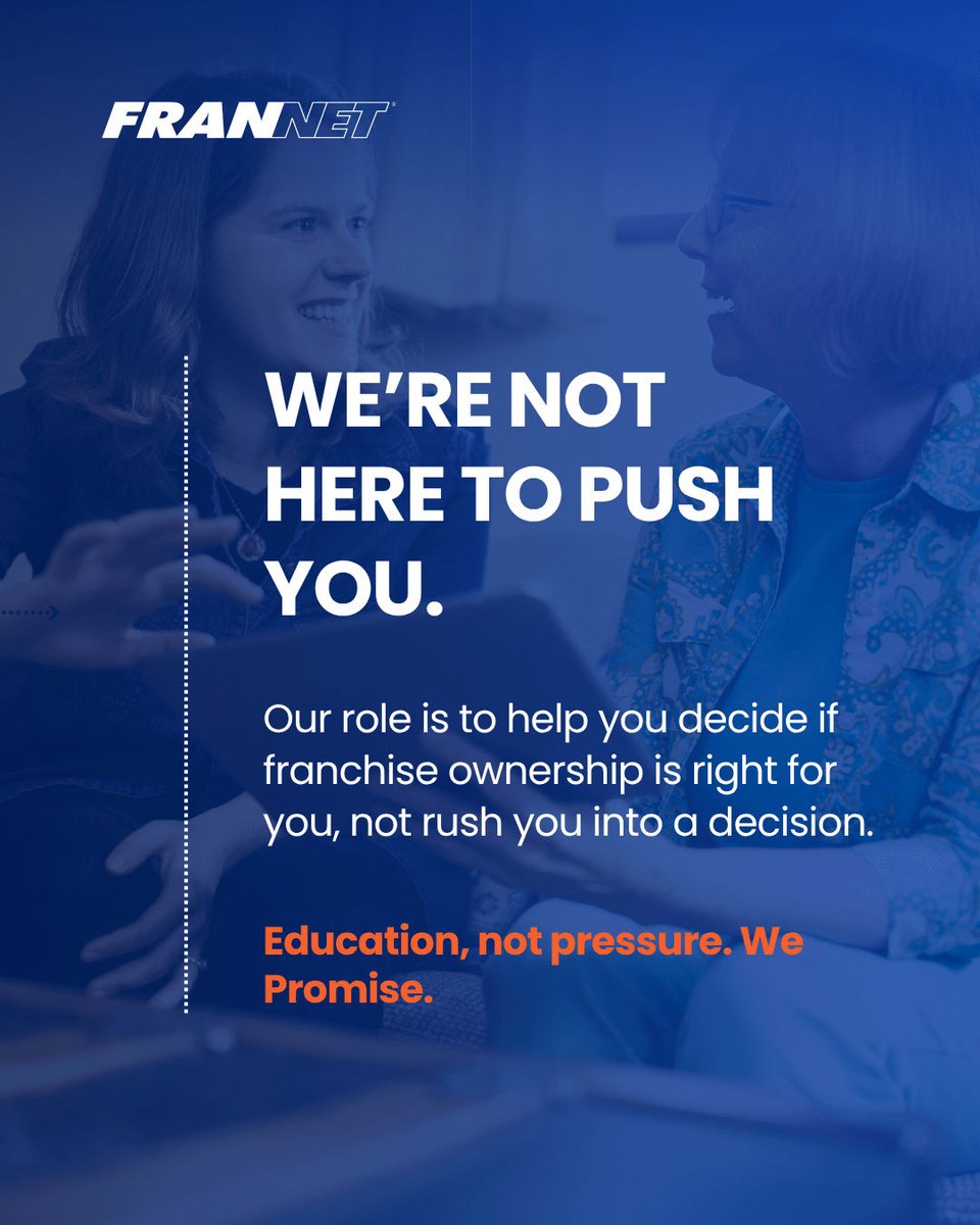 FranNetHouston's tweet photo. You might be wondering: What does it cost to work with me? Here’s the answer: Nothing.

Got 15-minutes? Let’s set up a time to talk and see if owning a franchise is right for you.

#FranchiseConsultant #FranchiseBroker #Consultation https://t.co/89VerhwbAU