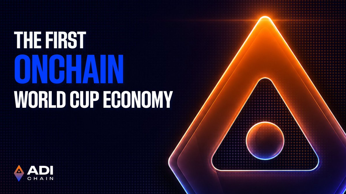 ADIChain_'s tweet photo. The 2026 World Cup is the first one with an official on-chain economy moving around it through @Predictstreet.

ADI Chain is the layer it settles on. https://t.co/Wg0z2jtwsF