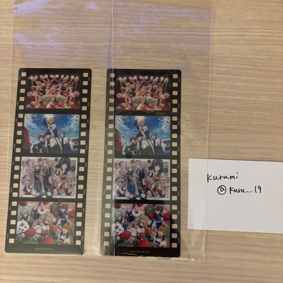kuru___19's tweet photo. 【交換】【譲渡】にじさんじ　にじフェス　ファンクラブ　ランダムアクリルバッジ　イメージビジュアルフィルム　特別賞　参加賞　コレカ　コレクションカード　缶バッジ　銀テープ

譲:
kawaii大優勝
Memory In a Frame
フィルム2種

求:異種固定

都内手渡し、郵送対応

お気軽にお声掛けください https://t.co/V0XetQ2OlB