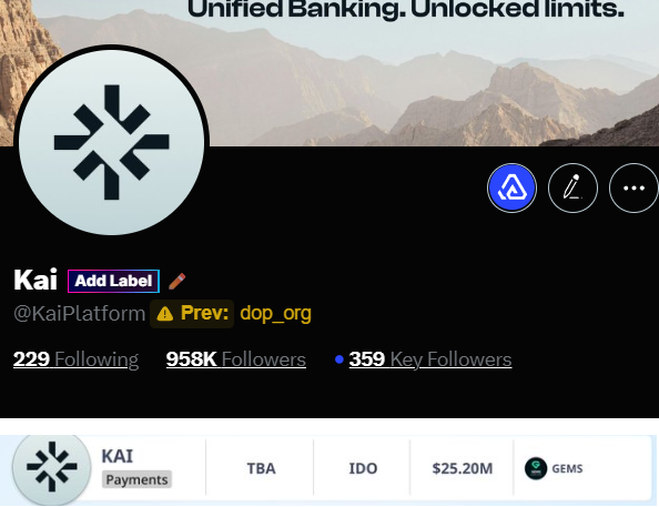 NeedB_'s tweet photo. Kai projesi Gems Launchpad üzerinden 25.2 mln $ 'lık önsatış yapmaya hazırlanıyor. Yakında önünüze çokca çıkacak. Dikkatli olun scam proje. Sadece X uzantısını değiştirmiş. dyor
@KaiPlatform https://t.co/E1s0DyAILT