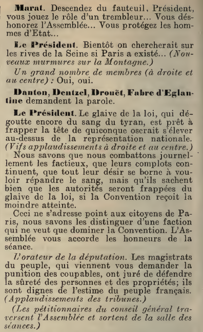 1792_1815's tweet photo. 25 mai 1793 Une députation du conseil général de la Commune de #Paris vient à la barre de la #Convention réclamer la libération d’#Hébert. La réponse du président, #Isnard, protégeant la représentation nationale, est complétée par des propos qui excitent les rangs de la Montagne. https://t.co/WxGyAsnAsd