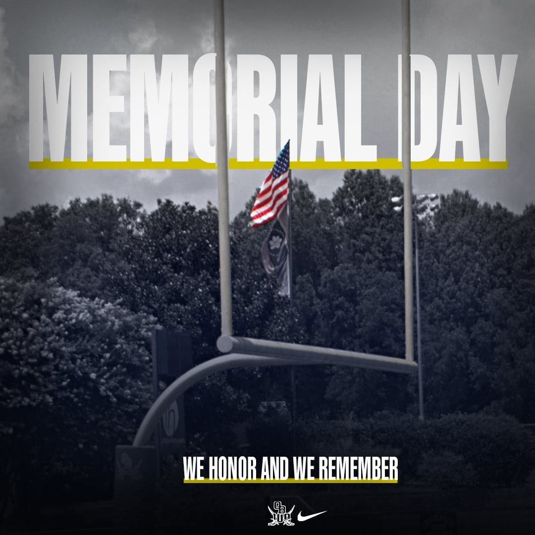OB_football's tweet photo. Happy Memorial Day

Today we honor and remember the brave men and women who gave their lives in service to our country. Their sacrifice, courage, and dedication will never be forgotten. 🔵⚔️🟡 #RTP https://t.co/xbU3buGAKx