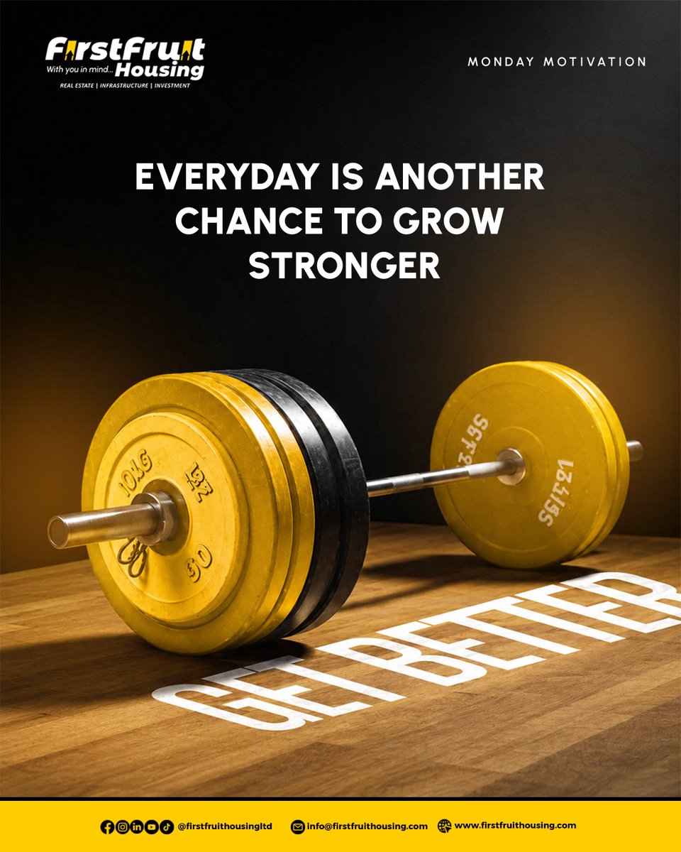 Firstfruitltd's tweet photo. New week. New mindset. New opportunities to grow stronger.

Every challenge is a chance to build resilience, push boundaries, and become better than yesterday. Stay focused, stay consistent, and keep lifting your dreams higher.

#MondayMotivation #GrowthMindset #StayFocused https://t.co/QO8QJfd0OB