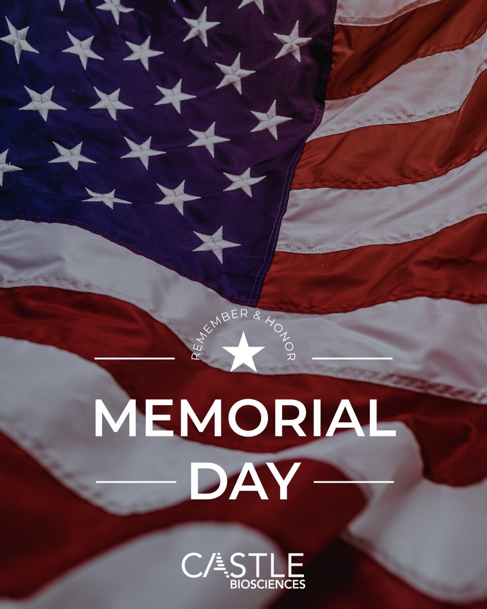 CastleBio's tweet photo. Thank you to all those who serve. Today and every day, we honor you and remember those who've made the ultimate sacrifice. #MemorialDay https://t.co/SPjXZiOwXO
