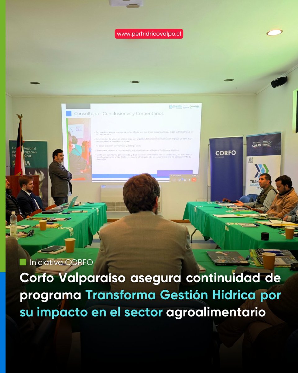gestion_hidrica's tweet photo. 💧 #GestiónHídrica | La iniciativa impulsada por Corfo continuará fortaleciendo la gestión eficiente del agua en el sector agroalimentario de la Región de Valparaíso, consolidando el trabajo articulado con actores públicos, privados y académicos.

https://t.co/CDV2wk78rv https://t.co/cqF1fm1LW0