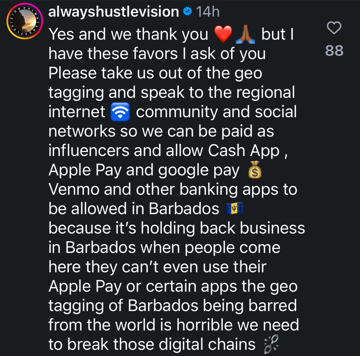 bimverse's tweet photo. Barbados PM Confirms Government Is Working To Bring Apple Pay, Cash App &amp; Influencer Monetization To Barbados 🇧🇧 https://t.co/B4MNwzdjk2