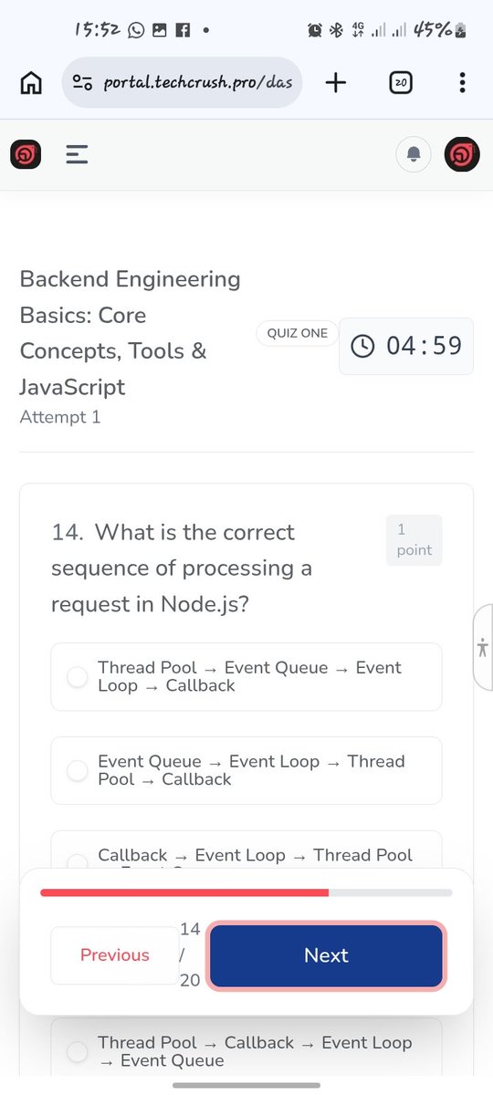 Azgad03's tweet photo. These questions don't test memory — they test understanding. No bluffing allowed.

Score pending. Growth confirmed. 💪

#TechCrush #BackendDev #NodeJS #LearningInPublic https://t.co/GXpwbghRBY