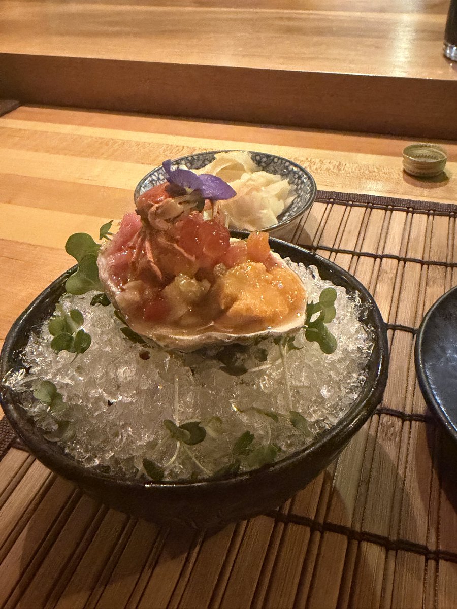 CoryClark's tweet photo. Mmmmmmmmm tasty - one of the best dishes I’ve had in awhile at Sushi Junai Omakase https://t.co/1miyntNeit