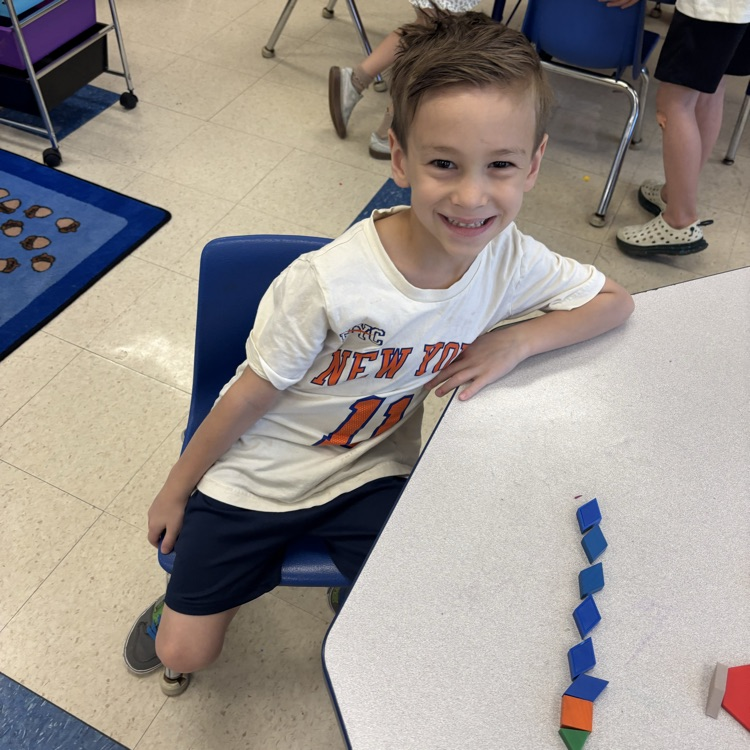 WPSWashington's tweet photo. KK students identifying shapes as flat or solid and then either using them to make a picture or combining shapes to make other shapes. 🔴🔸 https://t.co/ZjpGYhKJxS