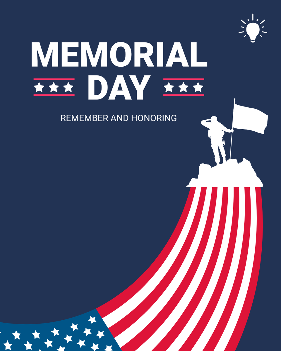 Infegy's tweet photo. Memorial Day is more than a long weekend. It's a day to pause and remember the men and women who gave their lives in service to the United States. Today, we honor their sacrifice and the families who carry their memory forward. 
#MemorialDay #InfegyInsights https://t.co/8FlhOVjrFw