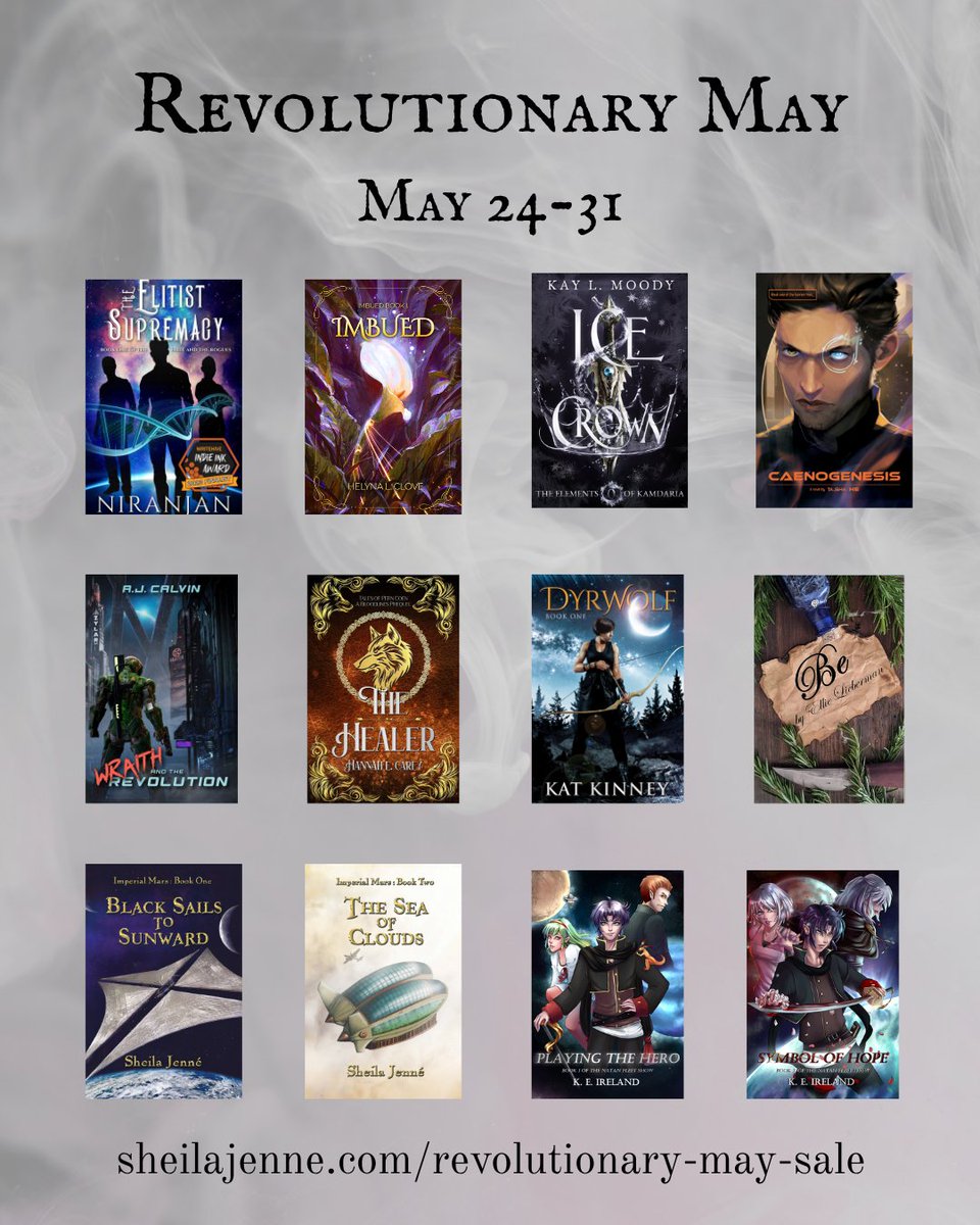 HelynaLC's tweet photo. Hello, here's a cool little sale for you on this lovely Monday! #BookTwt

Do you want change? Fight the oppressors? Just fucking burn it all down?

The Revolutionary May Sale is for you.
12 indie SFF books for cheap, my book Imbued among them for $0.99!

https://t.co/h0h5egId4C https://t.co/aOKZn0HqFx