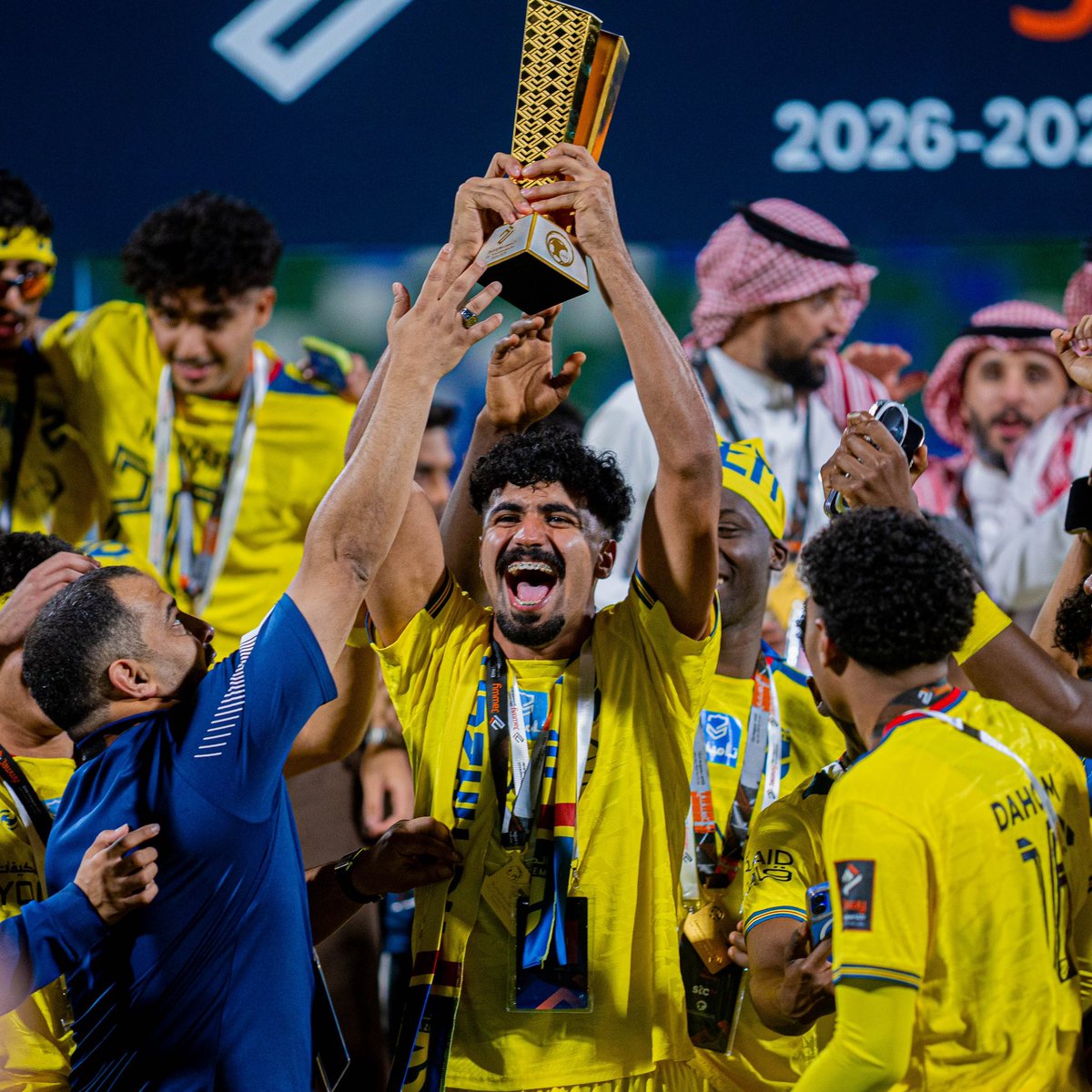 u743_'s tweet photo. اللهم لك الحمد حمدًا يليق بجلال وجهك وعظيم سلطانك 💛🏆

سعيد جدًا بتحقيق بطولة كأس دوري جوي للنخبة تحت 21 سنة مع نادي الحزم.

أتقدم بالشكر لإدارة النادي، والجهاز الفني والإداري والطبي، ولكل من ساهم في هذا الإنجاز، والشكر الأكبر لزملائي اللاعبين على ما قدموه من روح وعطاء طوال الموسم.

 وأشكر جماهير الحزم الوفية التي كانت الداعم الأكبر لنا في كل مرحلة 💛💛

الحمد لله دائمًا وأبدًا، والقادم بإذن الله أفضل🏆🥇