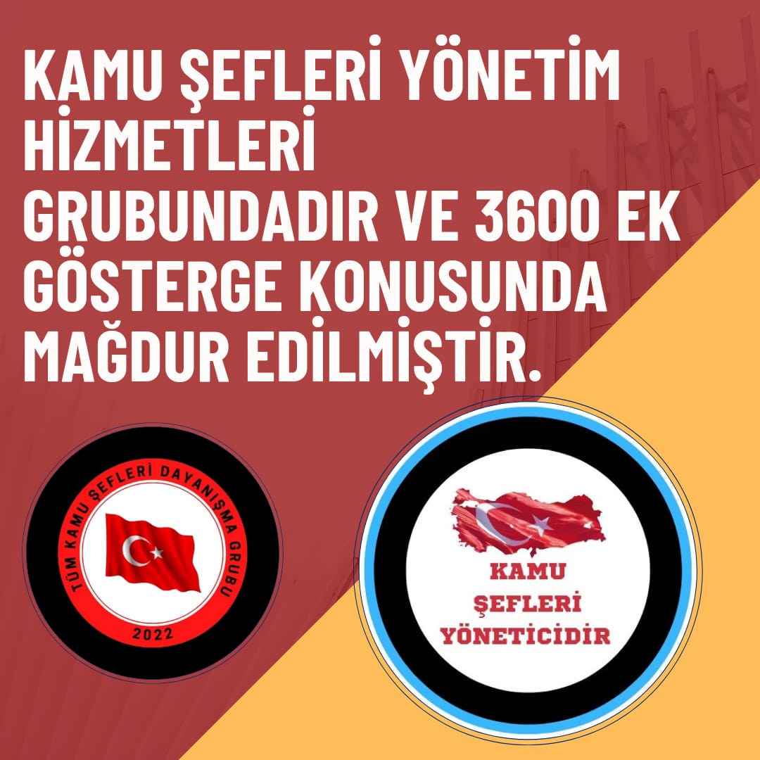 KamuSefleriD_G's tweet photo. ✔️#TümKamuŞefleri Yöneticidir.
✔️3600 ek gösterge statüsü ve liyakati gereği hakkıdır.
✔️ Devletin tüm mağdurlar için verdiği söz bir an önce karşılık bulmalı ve
✔️Kamuda adalet sağlanmalıdır.
Sayın @RTErdogan @isikhanvedat @_cevdetyilmaz @memetsimsek @csgbakanligi https://t.co/5SFXSpIAoI