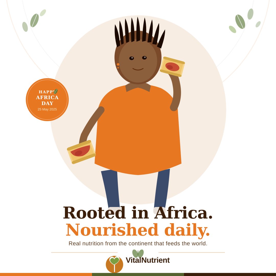 VitalNutrient's tweet photo. Happy Africa Day🌍

Africa is not lacking potential.
It is lacking systems that consistently protect the health and nutrition of its people.
At @VitalNutrient, we believe no child should be held back by malnutrition. No mother should have to choose between survival &amp; nourishment. https://t.co/o3hg21PGEA