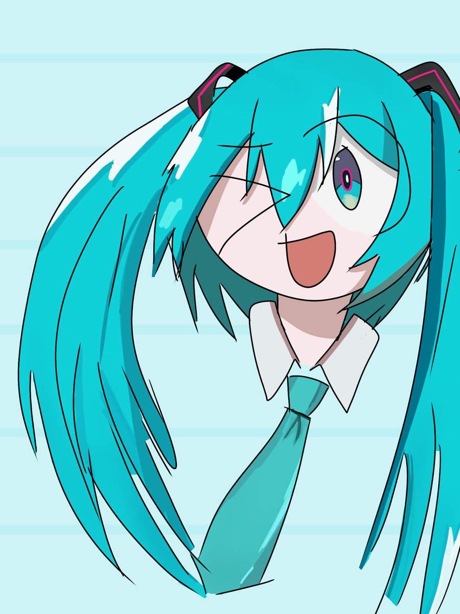 Msan1226's tweet photo. 新デザインミクちゃん
可愛いすぎて書いた〜！
 #初音ミク   #イラストㅤㅤㅤ https://t.co/2JKd3OK9YK
