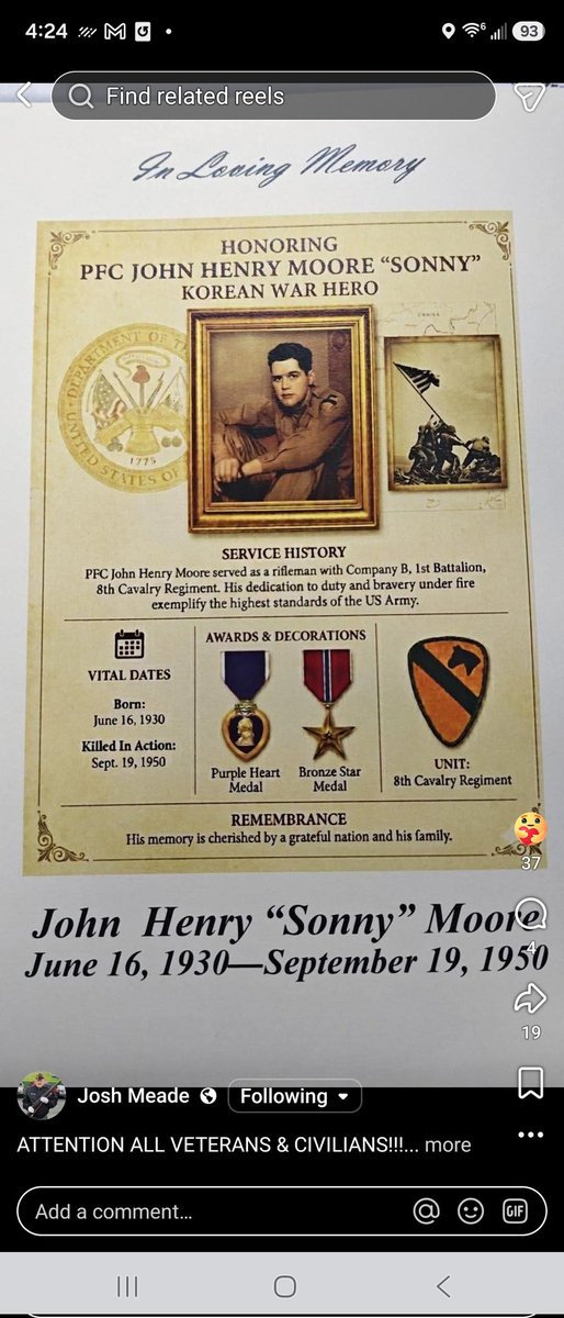 ClydeAPhipps's tweet photo. @AngelEyes11357 Korean War MIA soldier being laid to rest in Coeburn, Va on 30 May, 2026 after the North Korean government held his remains for 76 years. https://t.co/xRgTgyFs3d