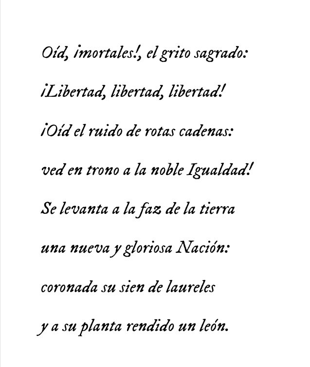 exijopoetizar's tweet photo. primera estrofa de la Marcha patriótica de Vicente López y Planes https://t.co/rcSzD6eurX
