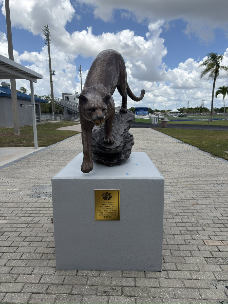 BchsAll's tweet photo. The entrance of the Cougar Stadium is looking electric for football season! 🏈🐾 @Barron_Football @BarronCollier https://t.co/38fat5Wkxc