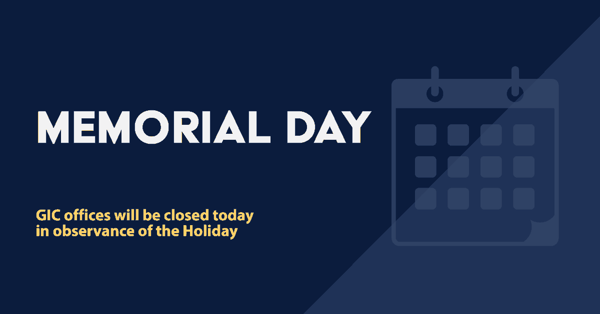 MassGIC's tweet photo. All GIC offices will be closed today in observance of the Holiday. https://t.co/JNbnf9VHok