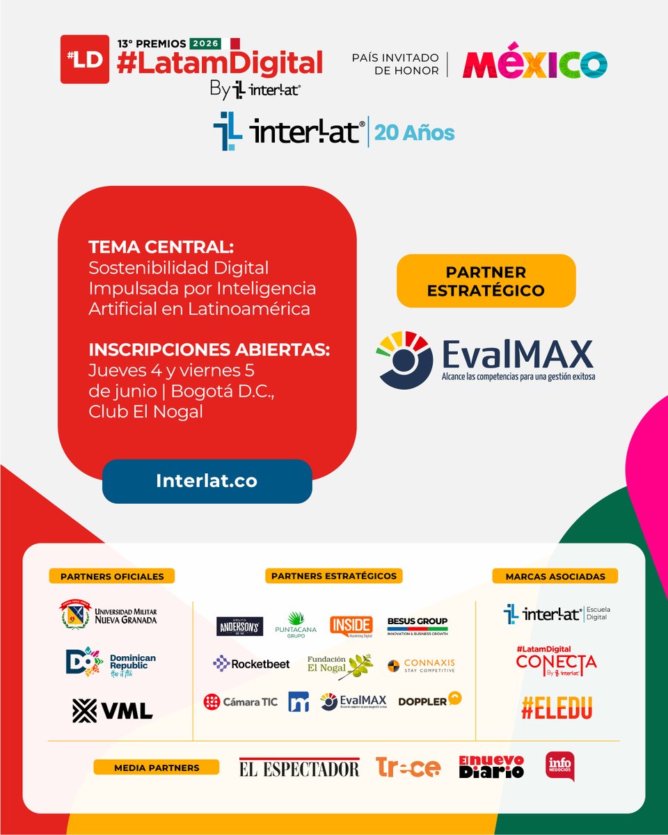 13º Premios #LatamDigital 2026 By Interlat tweet media
