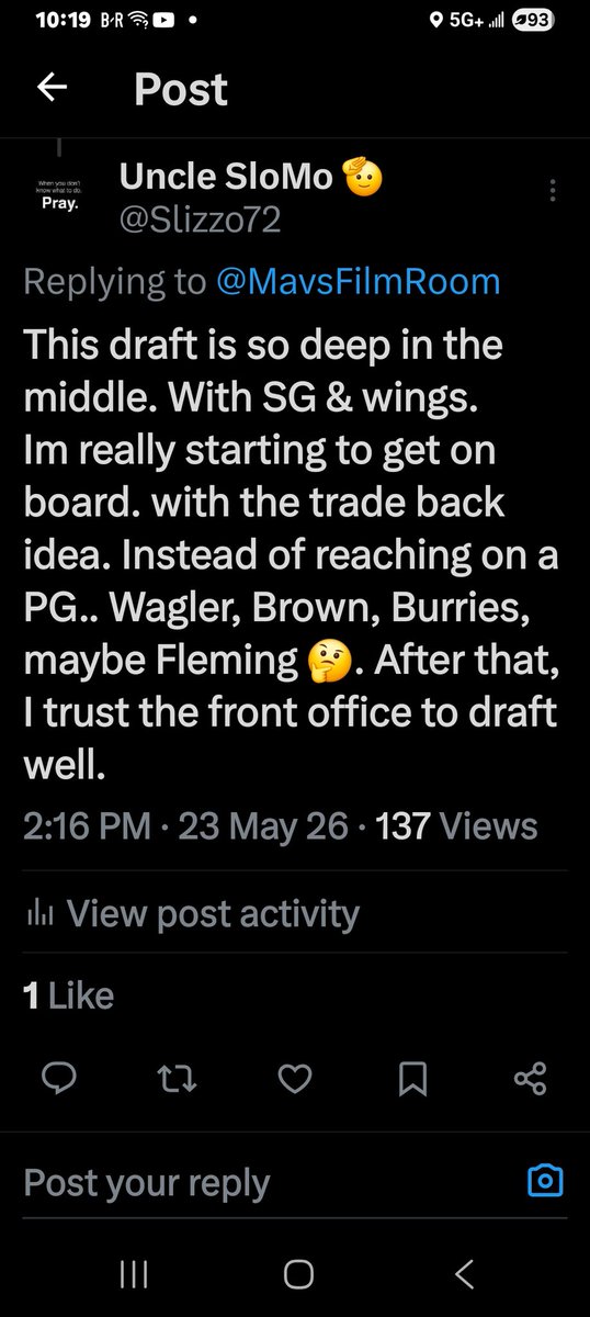 Slizzo72's tweet photo. @LockedOnMavs Im feeling you, Isaac. I think you're spot on. https://t.co/mizK7ytlVM