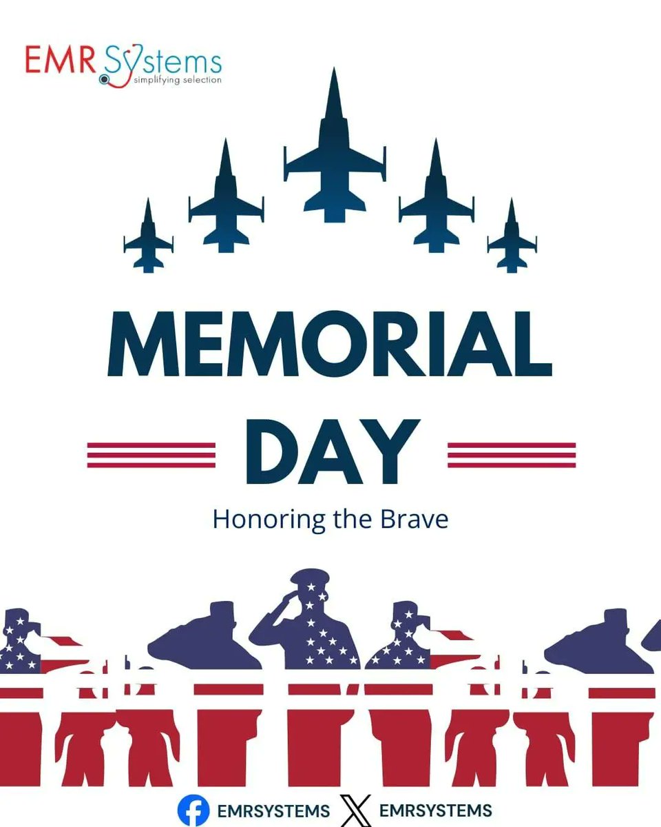 EMRSystems's tweet photo. This Memorial Day, we honor the heroes who served and recommit to building stronger healthcare systems for all. 📷📷
#MemorialDay #HealthMonth #Healthcare #EMRSystems https://t.co/FPOJIrVdGD