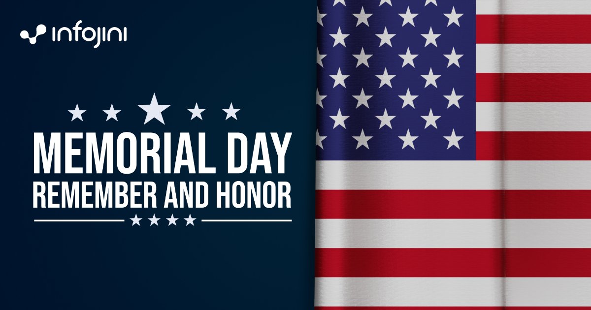 infojini_inc's tweet photo. This Memorial Day, we honors the legacy of those who served with courage &amp; selflessness.

Their dedication inspires us to continue driving transformative change that support people, strengthen communities, &amp; drive positive change.

#MemorialDay #HonorAndRemember #InfojiniInsights https://t.co/PhLV8UkMGQ