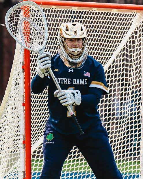 IrishBus6's tweet photo. Let’s go @NDlacrosse Ricciardelli is gonna be filth between the pipes today https://t.co/nTDYmRySub