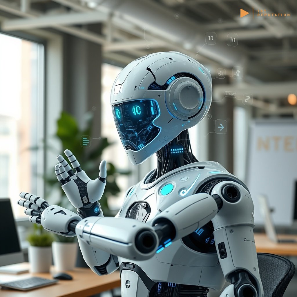 1streputation's tweet photo. Did you ever wonder how AI can transform your small business, ensuring operational efficiency and business growth. 🌟 Let's break it down. 

By harnessing AI, businesses can automate mundane tasks, freeing up time for you to focus on strategic initiatives. Imagine an AI-powere https://t.co/RH6OlpGQ1n