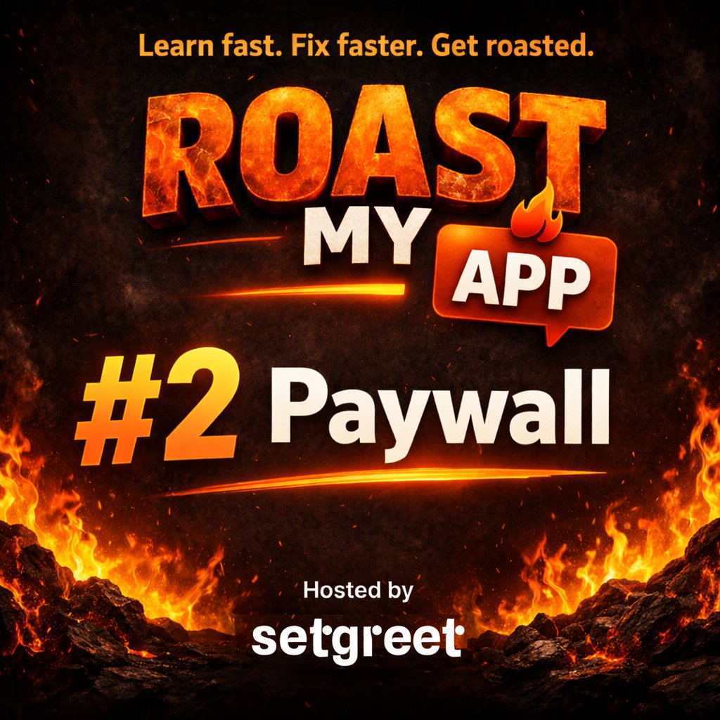 setgreet's tweet photo. 🔥 Roast My App #2: Paywall

We're roasting real mobile app paywalls live.

→ would users convert?
→ is the value clear enough?
→ is the paywall too early?

No slides. No fluff. Just real feedback.

📍 Istanbul
🗓 4 June https://t.co/VPxYhDrLrF