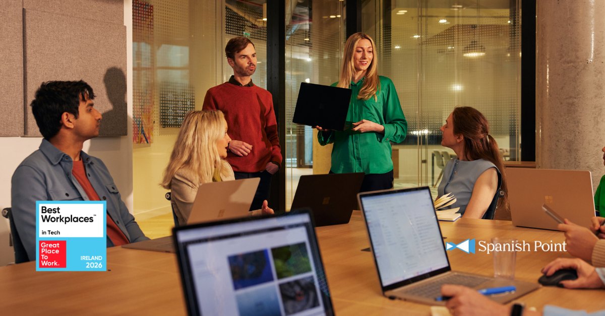 Spanish_Point's tweet photo. Spanish Point Technologies has been named one of Ireland's Best Workplaces in Tech 2026! 🏆

Your passion, expertise, and commitment are what make Spanish Point a truly exceptional place to work.

#GPTW #BestWorkplaces26 #BWTech26 https://t.co/7IrH98EdNT