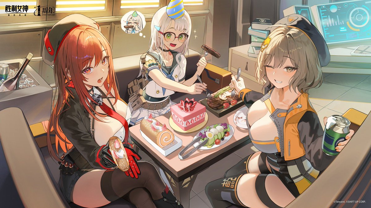 Nikkeposting's tweet photo. GODDESS OF VICTORY: A New Hope - 1st Anniversary illustration⭐ 

#NIKKE https://t.co/dArVHYHaEw