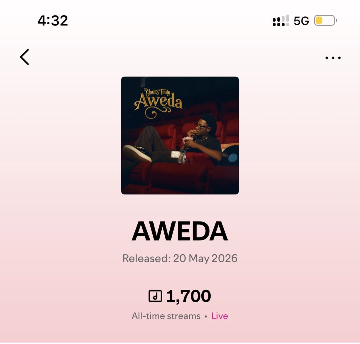 Afrokidiyi's tweet photo. I see y’all ❤️
Keep streaming Yours Truly, Aweda 
https://t.co/Ed6xzRnVpf https://t.co/kFI3lKT9Fy