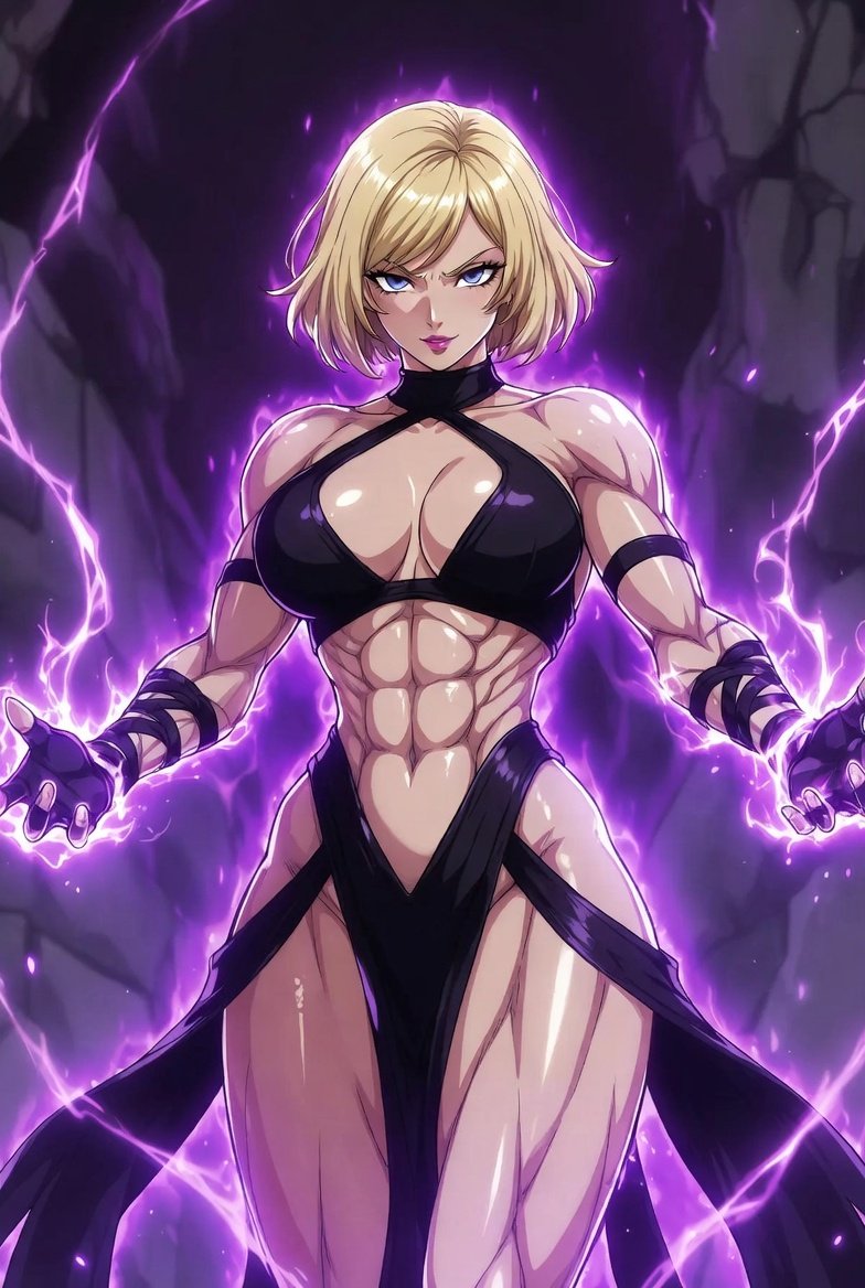 KryptonStarr's tweet photo. Might and Magic packed into the strongest and seductive Kryptonian Sorceress.

//AI art generated by me

#MuscleMagicMonday https://t.co/G1jBNSsOax