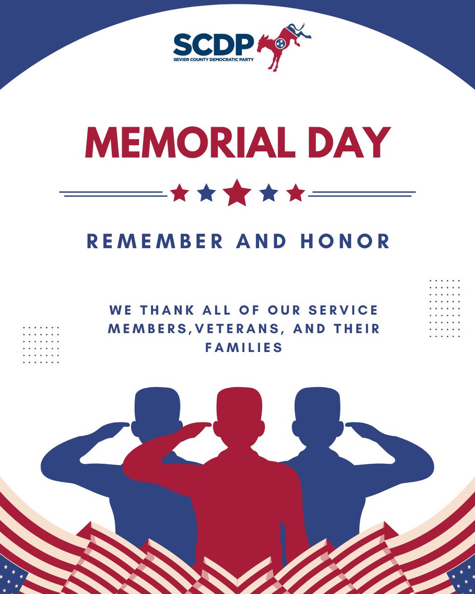 SevierDemocrats's tweet photo. Today we remember and honor the brave men and women who have given everything in service to our country 🇺🇲 https://t.co/lc57kWdORW