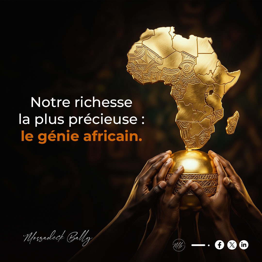 MossadeckBally's tweet photo. Notre plus grande richesse : le génie africain. 🌍

Aujourd’hui, nous célébrons une Afrique créative, ambitieuse et en mouvement.
Une jeunesse qui innove, des talents qui transforment, des cultures qui inspirent et une génération qui réinvente l’avenir malgré les défis.

L’Afrique avance grâce à celles et ceux qui créent, entreprennent, bâtissent et osent imaginer de nouvelles possibilités.

Le véritable potentiel du continent réside dans son capital humain : l’intelligence, la créativité, la résilience et la vision de son peuple.

Bonne Journée de l’Afrique à toutes et à tous !
