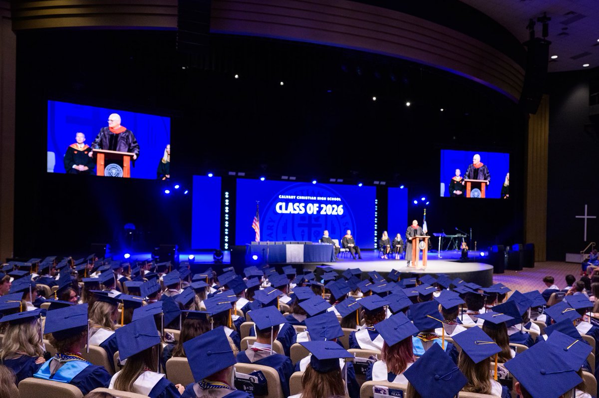 WillyRice's tweet photo. We celebrated the graduation of 179 seniors at Calvary Christian High School last night. I’m grateful for the privilege of addressing these graduates and their families. Next year we will start the fall with over 900 High School students at CCHS. https://t.co/aWUfwRZLgw