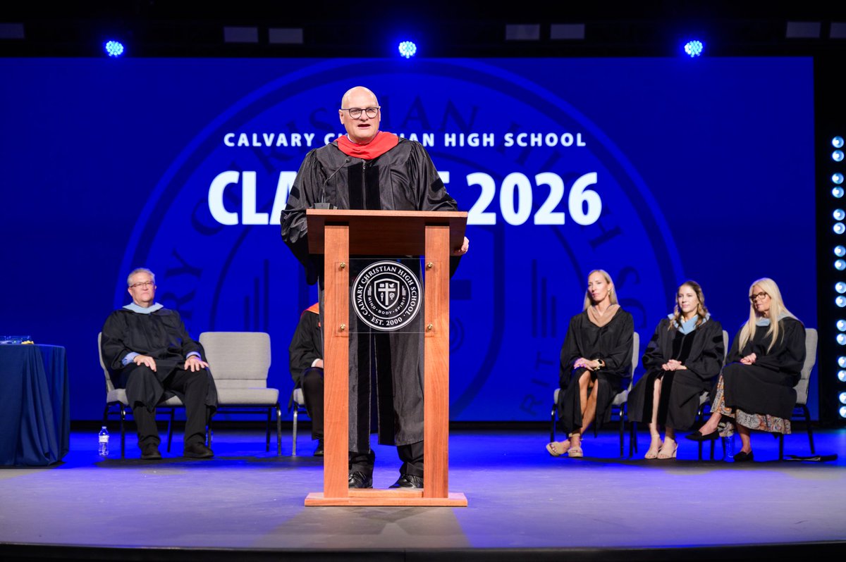 WillyRice's tweet photo. We celebrated the graduation of 179 seniors at Calvary Christian High School last night. I’m grateful for the privilege of addressing these graduates and their families. Next year we will start the fall with over 900 High School students at CCHS. https://t.co/aWUfwRZLgw
